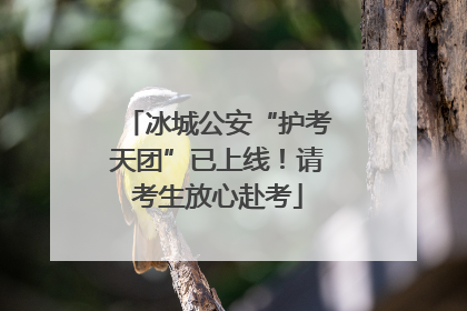 冰城公安“护考天团”已上线！请考生放心赴考