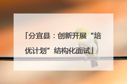 分宜县：创新开展“培优计划”结构化面试