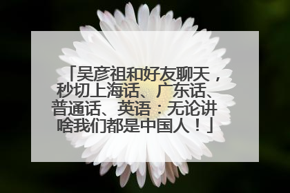 吴彦祖和好友聊天，秒切上海话、广东话、普通话、英语：无论讲啥我们都是中国人！