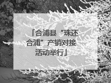 合浦县“珠还合浦”产销对接活动举行