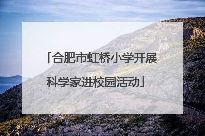 合肥市虹桥小学开展科学家进校园活动