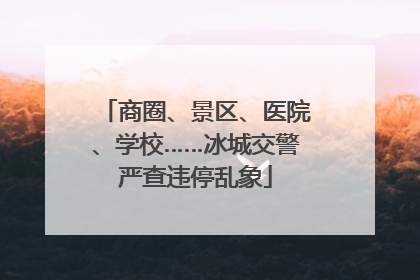 商圈、景区、医院、学校……冰城交警严查违停乱象