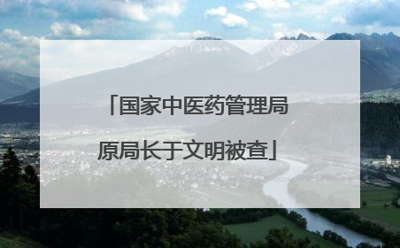 国家中医药管理局原局长于文明被查