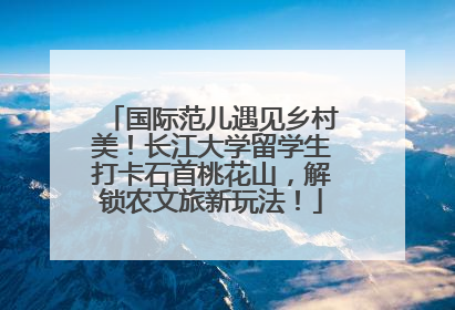 国际范儿遇见乡村美！长江大学留学生打卡石首桃花山，解锁农文旅新玩法！