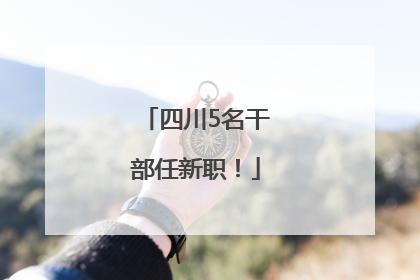 四川5名干部任新职！