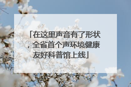 在这里声音有了形状，全省首个声环境健康友好科普馆上线