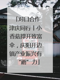 对口合作 津庆同行丨小香菇撑开致富伞，庆阳开边镇产业振兴有“蘑”力