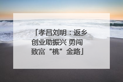 孝昌刘明：返乡创业助振兴 勇闯致富“桃”金路