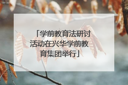 学前教育法研讨活动在兴华学前教育集团举行
