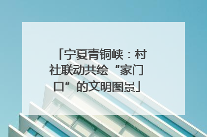 宁夏青铜峡：村社联动共绘“家门口”的文明图景