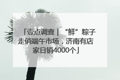 壹点调查｜“鲜”粽子走俏端午市场，济南有店家日销4000个