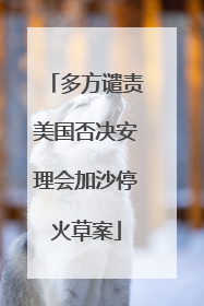 多方谴责美国否决安理会加沙停火草案