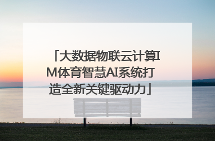 大数据物联云计算IM体育智慧AI系统打造全新关键驱动力