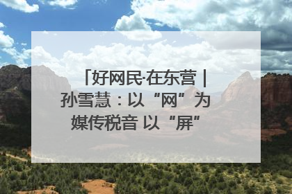 好网民·在东营｜孙雪慧：以“网”为媒传税音 以“屏”为介助发展
