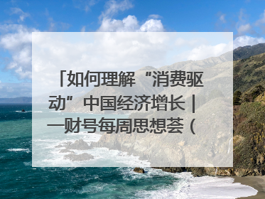 如何理解“消费驱动”中国经济增长｜一财号每周思想荟（第22期）