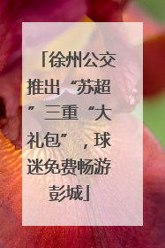徐州公交推出“苏超”三重“大礼包”，球迷免费畅游彭城