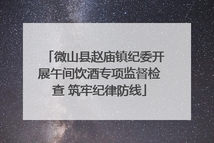微山县赵庙镇纪委开展午间饮酒专项监督检查 筑牢纪律防线