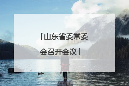 山东省委常委会召开会议