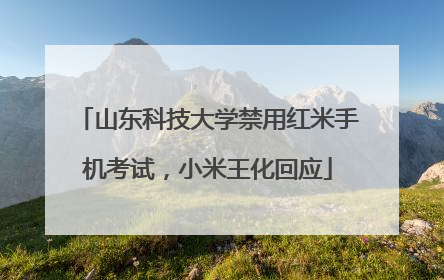 山东科技大学禁用红米手机考试，小米王化回应