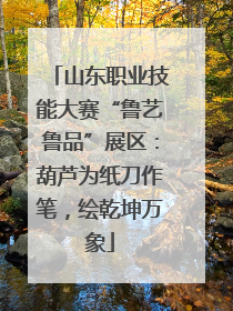 山东职业技能大赛“鲁艺鲁品”展区：葫芦为纸刀作笔，绘乾坤万象