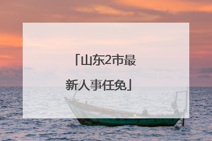 山东2市最新人事任免