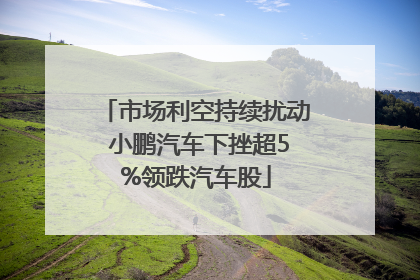 市场利空持续扰动 小鹏汽车下挫超5%领跌汽车股