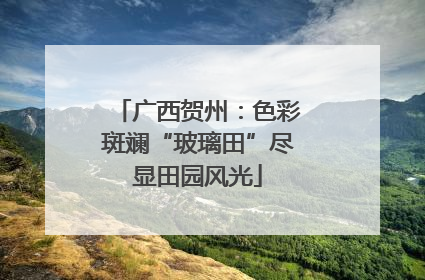 广西贺州：色彩斑斓“玻璃田”尽显田园风光