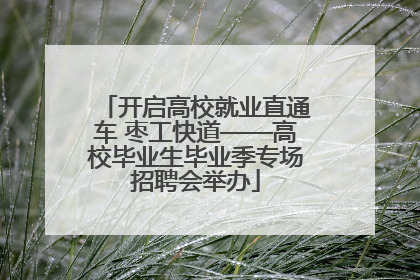 开启高校就业直通车 枣工快道——高校毕业生毕业季专场招聘会举办