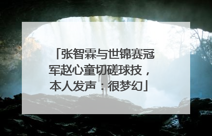 张智霖与世锦赛冠军赵心童切磋球技，本人发声：很梦幻