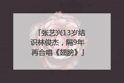 张艺兴13岁结识林俊杰，隔9年再合唱《翅膀》