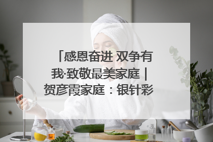 感恩奋进 双争有我·致敬最美家庭｜贺彦霞家庭：银针彩线绣出好日子