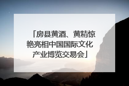 房县黄酒、黄精惊艳亮相中国国际文化产业博览交易会