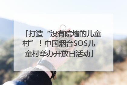 打造“没有院墙的儿童村”！中国烟台SOS儿童村举办开放日活动