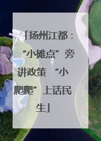 扬州江都：“小摊点”旁讲政策 “小爬爬”上话民生