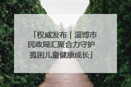 权威发布｜淄博市民政局汇聚合力守护孤困儿童健康成长