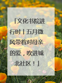 文化书院进行时丨五月微风带着对母亲的爱，吹进城北社区！