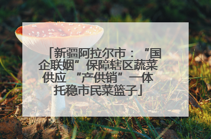 新疆阿拉尔市：“国企联姻”保障辖区蔬菜供应 “产供销”一体托稳市民菜篮子