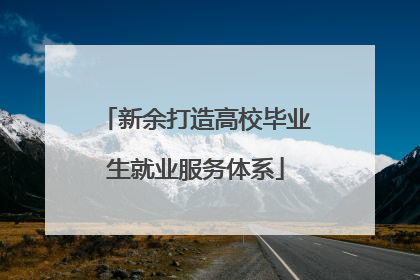 新余打造高校毕业生就业服务体系