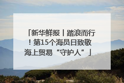 新华鲜报丨踏浪而行！第15个海员日致敬海上贸易“守护人”