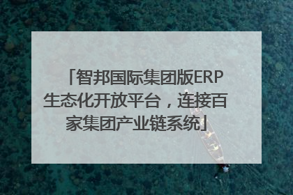 智邦国际集团版ERP生态化开放平台，连接百家集团产业链系统