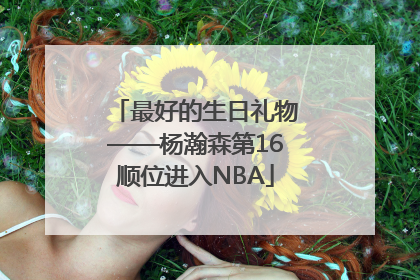 最好的生日礼物——杨瀚森第16顺位进入NBA