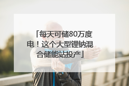 每天可储80万度电！这个大型锂钠混合储能站投产
