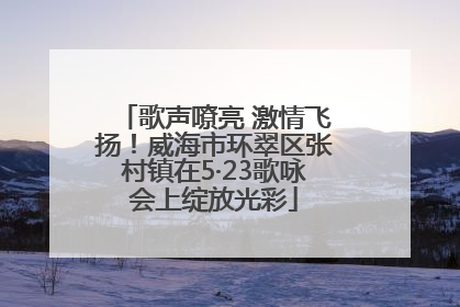 歌声嘹亮 激情飞扬！威海市环翠区张村镇在5·23歌咏会上绽放光彩