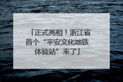 正式亮相！浙江省首个“平安文化地铁体验站”来了