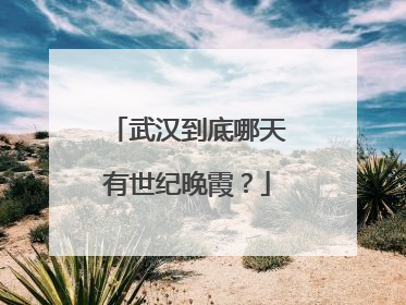 武汉到底哪天有世纪晚霞？