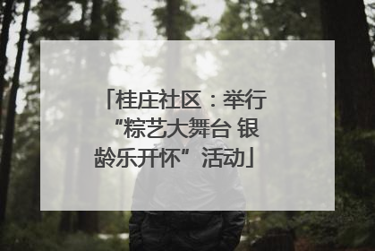 桂庄社区：举行“粽艺大舞台 银龄乐开怀”活动