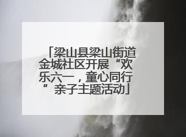 梁山县梁山街道金城社区开展“欢乐六一，童心同行”亲子主题活动