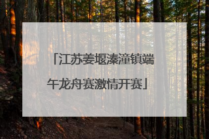 江苏姜堰溱潼镇端午龙舟赛激情开赛