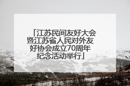 江苏民间友好大会暨江苏省人民对外友好协会成立70周年纪念活动举行