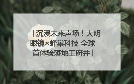 沉浸未来声场！大明眼镜×蜂巢科技 全球首体验落地王府井